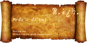 Mráz Ábel névjegykártya