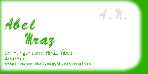 abel mraz business card